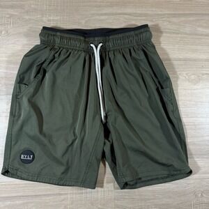 BYLT Active Shorts Mens S  Military Green Linerless Performance Stretch Gym